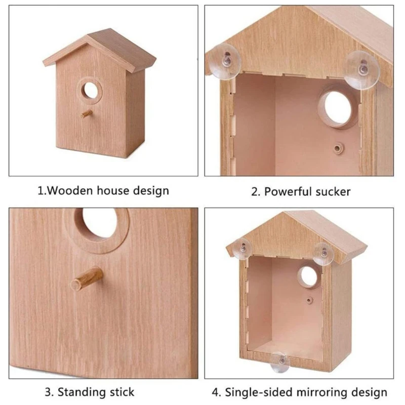 Parakeets Nest Parrots Breeding Bed Roof House Window-Mounted Birdhouse