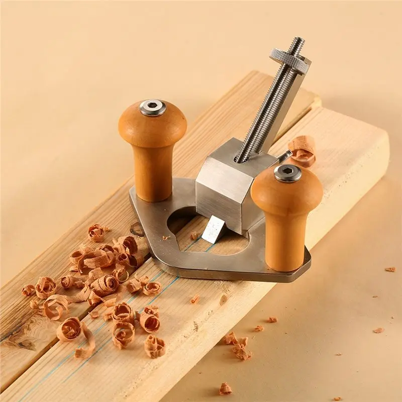 1Set Router Plane Woodworking Hand Tool Adjustable Trimming Knife Chamfering Slottinge Carpenter Hand Wood Planer Tools-B51B