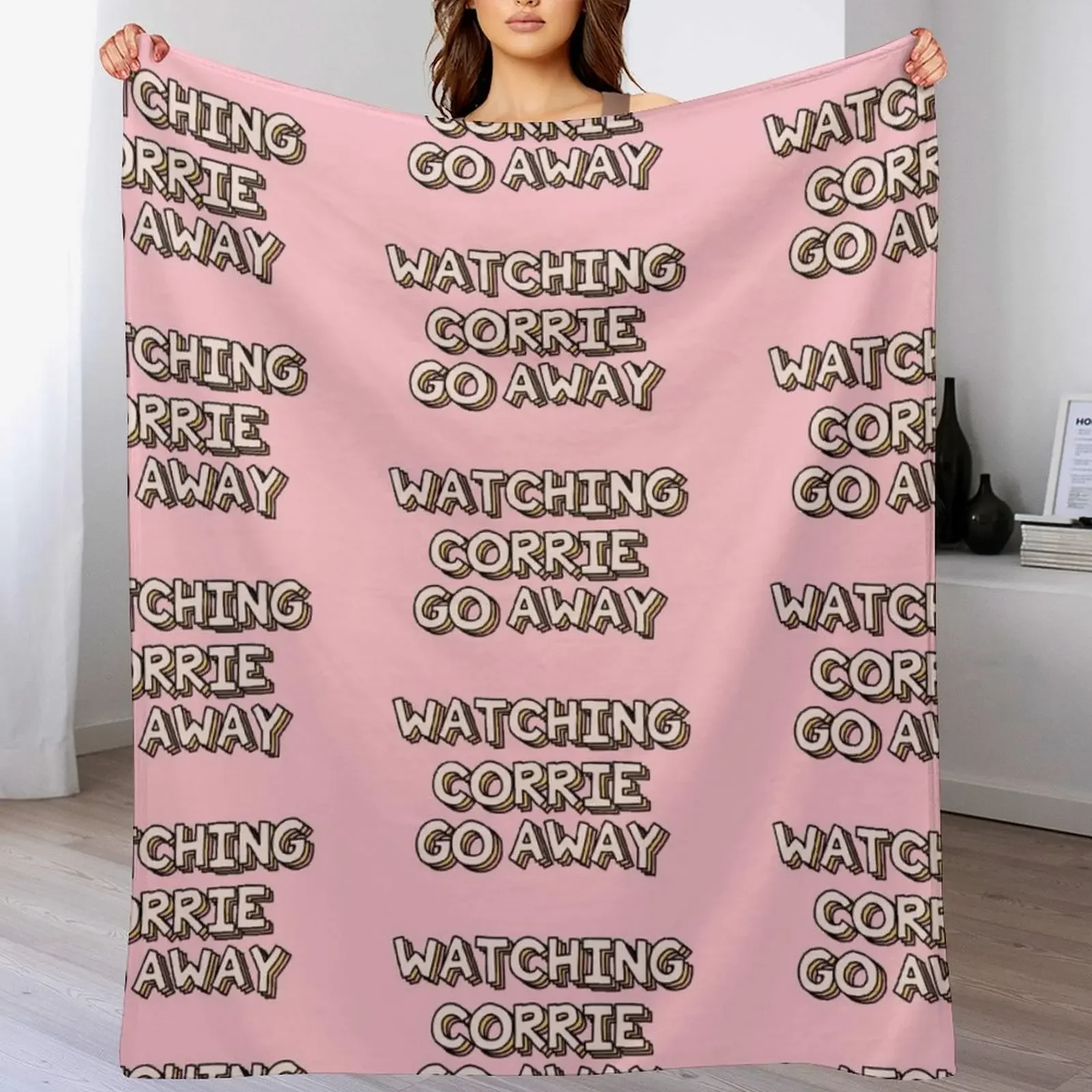 Watching Corrie Go Away Throw Blanket Ultra Plush Cozy Blanket for Napping Sleeping