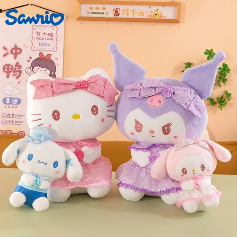 

25/35/45 см большой размер Sanrio Kuromi Hello Kitty аниме плюшевая кукла Kawaii декор комнаты плюшевые детские подушки праздничный подарок
