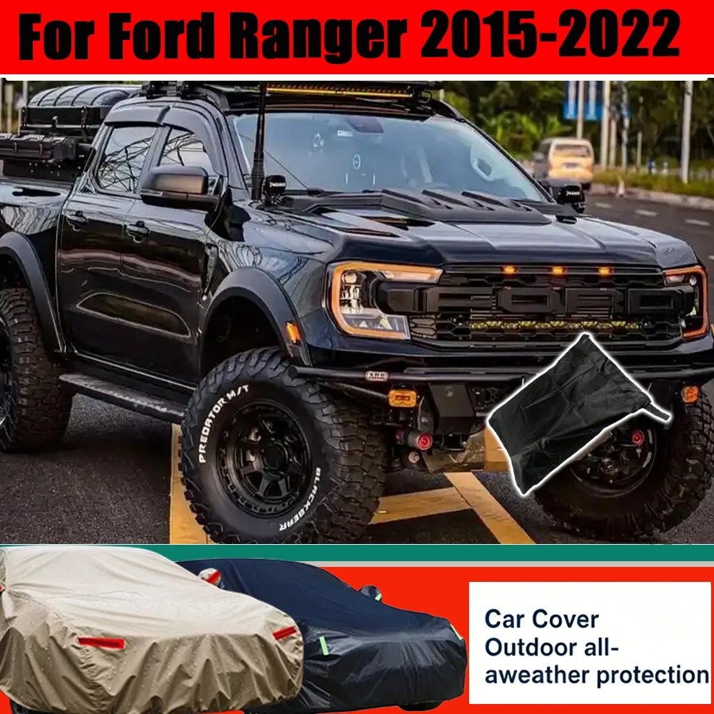

Outdoor Protection Full Car Cover Snow Cover Sunshade Waterproof Dustproof Exterior Car Accessories For Ford Ranger 2015-2022
