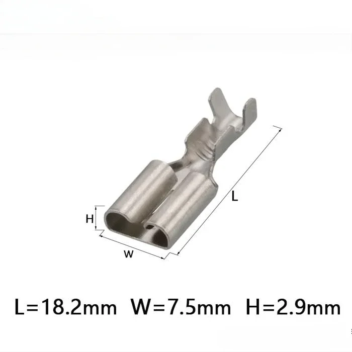 6.3 tablet barbed reed A foot automobile relay socket copper wiring terminal DJ623 - E6.3 A for Car