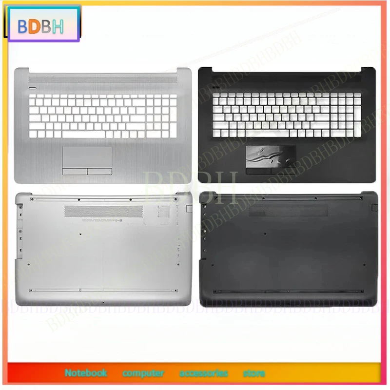 For HP Pavilion 17-BY 17-CA 17-CR 17Q-CS 17Z-CA 470 G7 Laptop Palmrest Bottom Case Upper Lower Cover Top Case Silver Black Shell