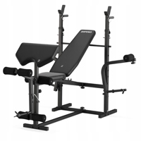 Training Bench Simple Exercise Bench + 2 in 1 Zipro Adjustable Racks
