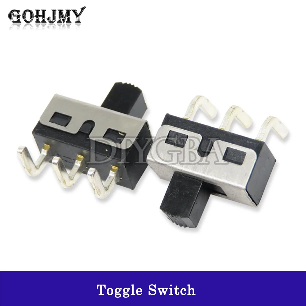 10PCS SS12D10 SS12D11 Toggle Switch 3Pins Straight Feet 1P2T Handle High 5mm Spacing Of 4.7mm 3A 250V SS12D10G5