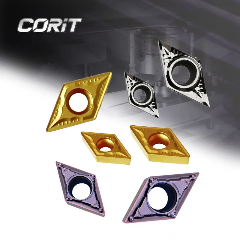 CORIT DCMT Carbide Insert for Turning Boring DCMT070204 DCMT11T304 DCMT11T308 for Steel Stainless Steel Aluminum Machining