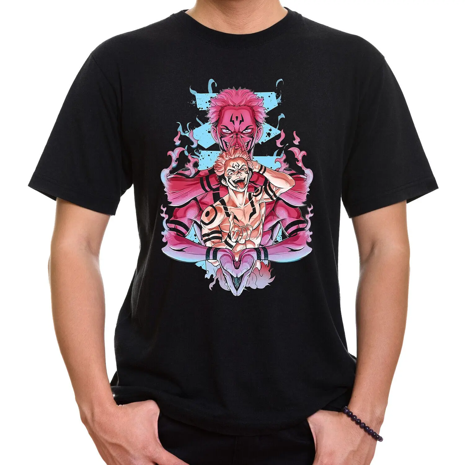 

Ryomen Sukuna Pink - Jujutsu Kaisen T-Shirt - Japanese Anime Tee Men's Women's