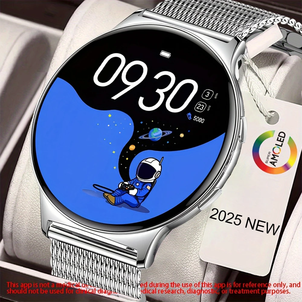 

НОВЫЕ умные часы 2025, круглый сенсорный дисплей, Bluetooth, умные часы для мужчин и женщин, часы на заказ, уведомление о сообщении для iPhone Android