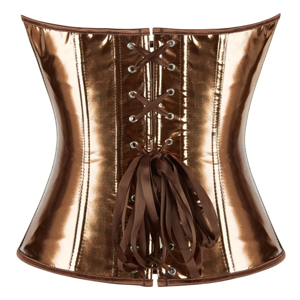 

Gold Corsets for Women Steampunk Gothic Corset Bustier with Zipper Plus Size Vintage Style Corset Top Burlesque Lingerie bustier