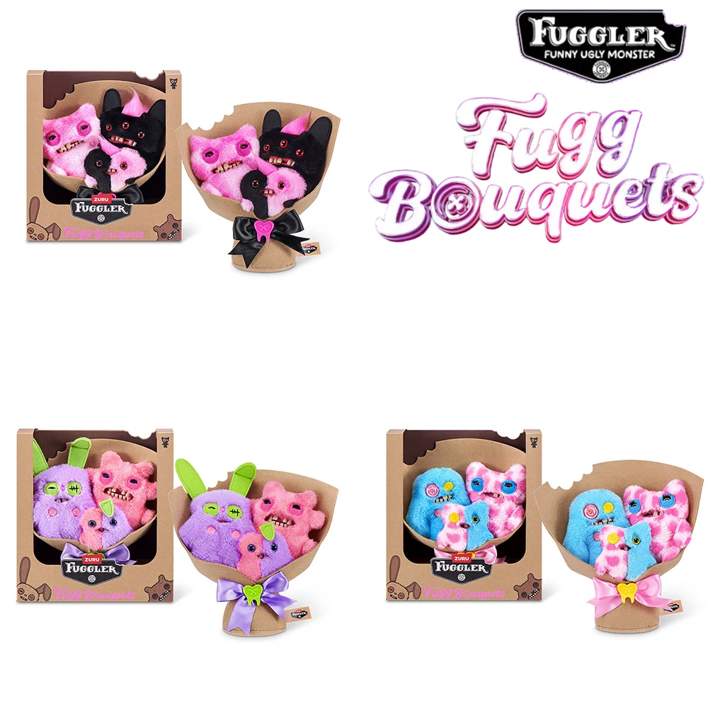 

FUGG Bouquets Fuggler Original Plush Pendant Toys Teeth Monster Graduation Flowers Stuffed Peluche Dolls Valentine's Day Gift