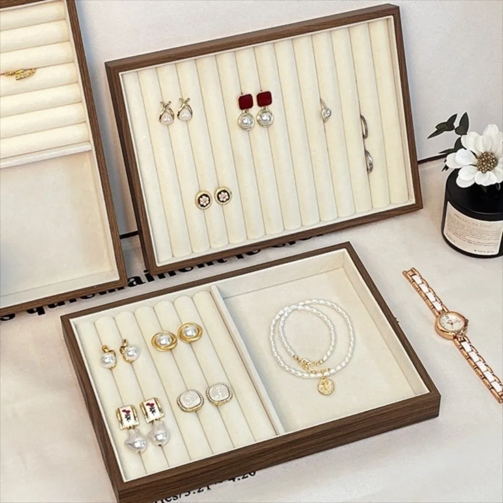 

Walnut Wood Jewelry Box Multifunctional Bracelet Display Jewelry Holder Retro Necklace Jewelry Organizer Ring
