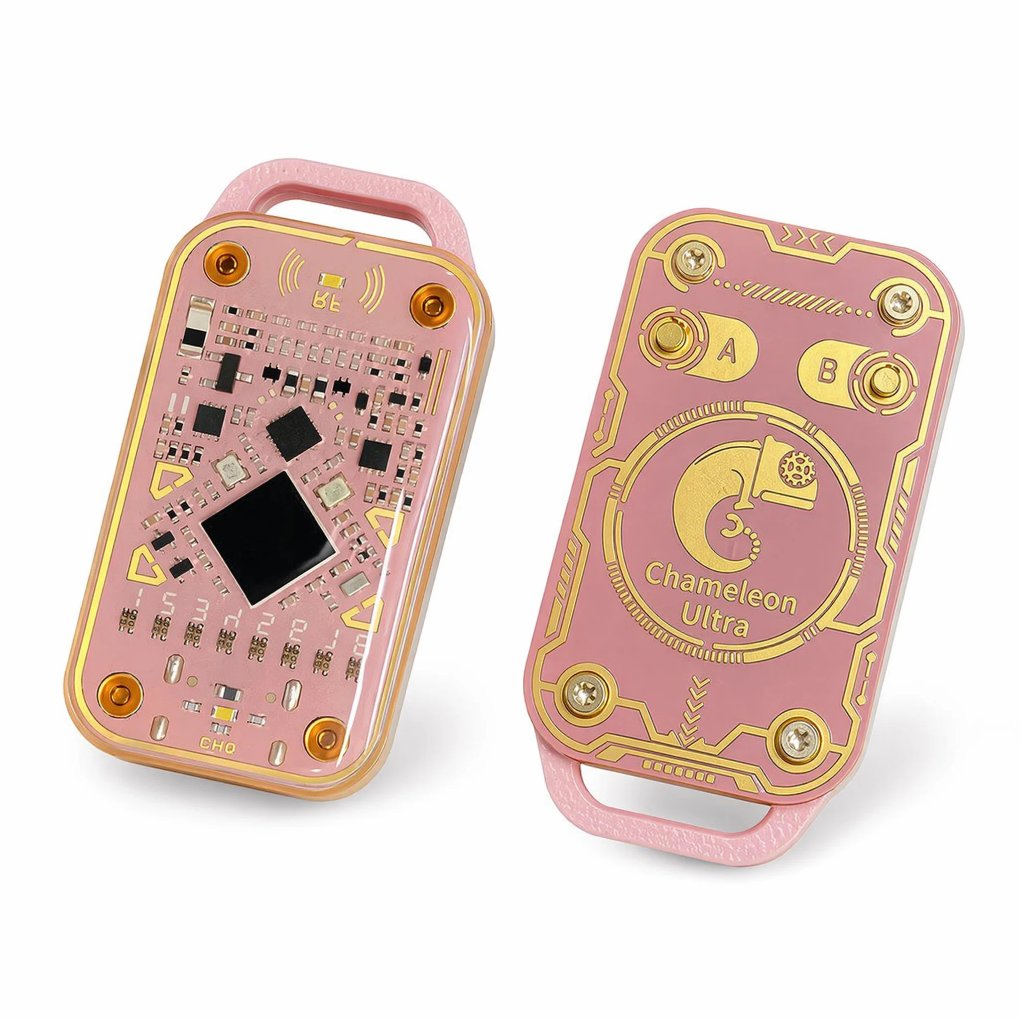 NEW Pink Chameleon Ultra V3.0 RFID Reader NFC Duplicator + 5x CUID 2x T5577 Keychain 125KHz 13.56MHz Card Decoder