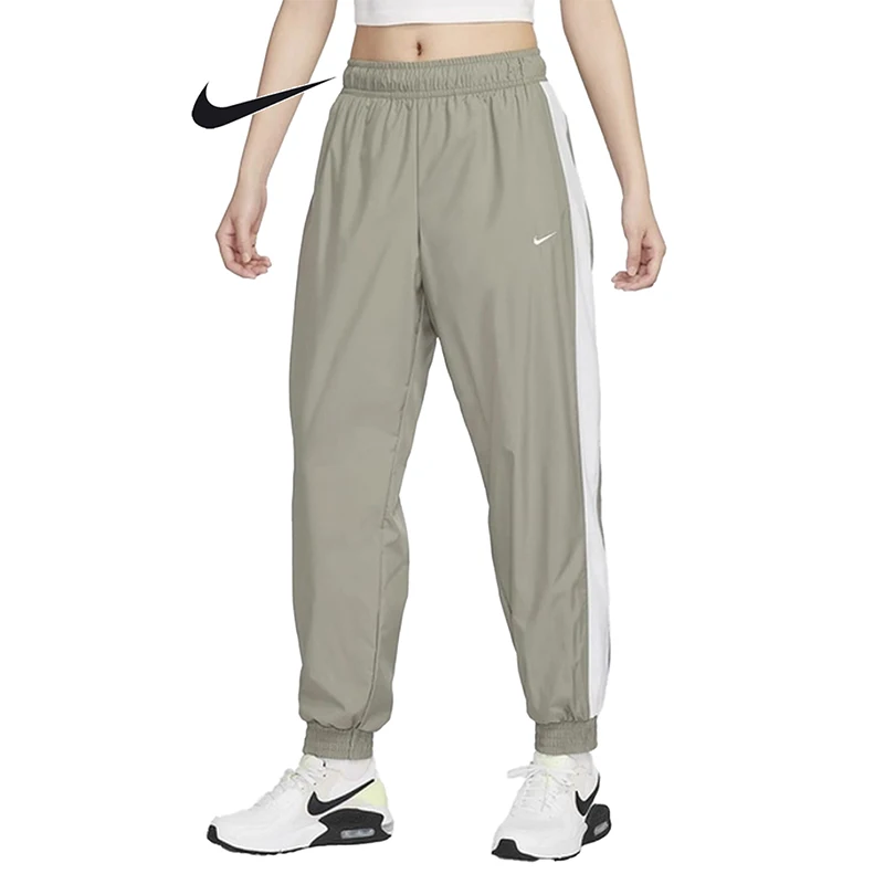 

Женские спортивные брюки Nike для бега на открытом воздухе весна-осень, быстросохнущие, дышащие, с вышитым логотипом Swoosh, FV7661-320
