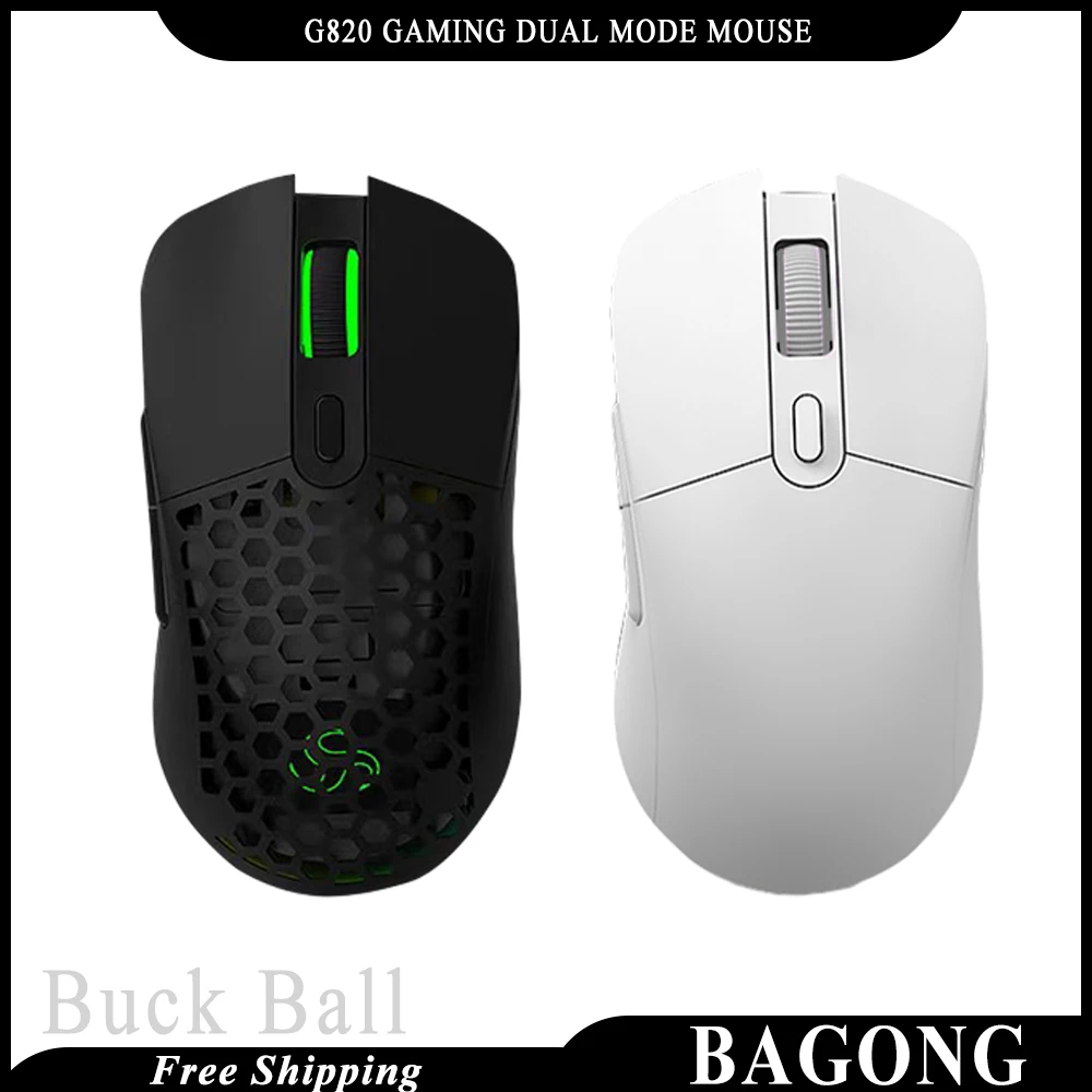 

Xinshuntian Joel G820 Dual Mode Mouse Paw3395 2.4g Wireless Usb Wired E-Sports Rgb Backlit Gaming Mouse Accessory For Computer