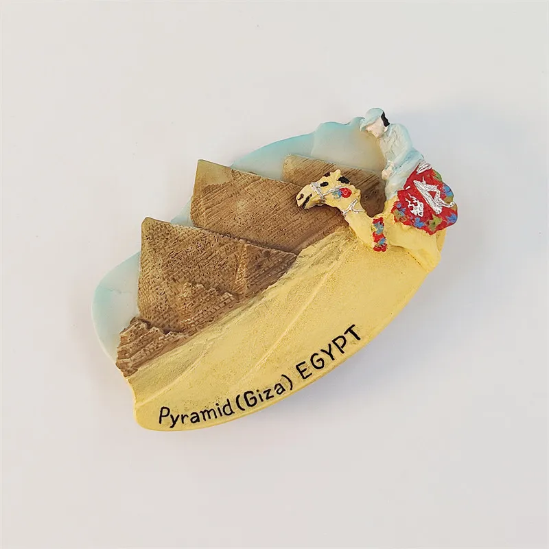 Egyptian desert landscape tourism souvenir crafts creative landmark pyramid decoration fridge magnet souvenir resin material