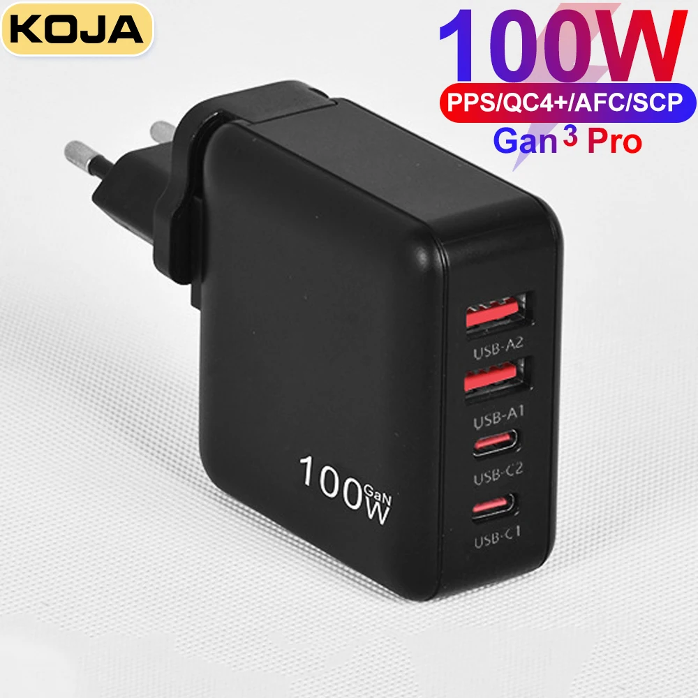 

Устройство зарядное KOJA 100 Вт, USB Type-C, 3,0 PPS PD, 65/30 Вт