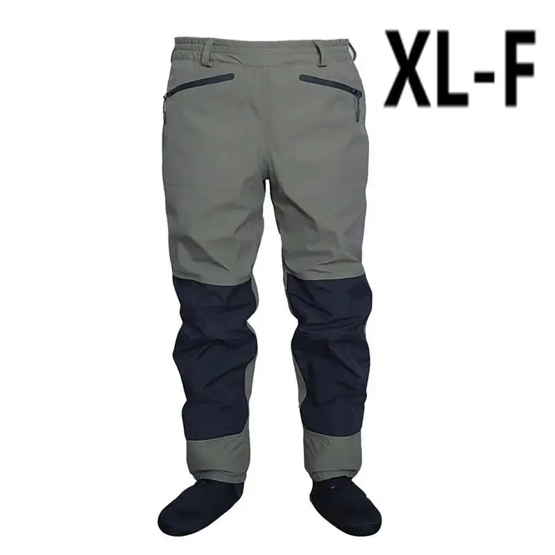 3-lagige, atmungsaktive, wasserdichte Wathose zum Fliegenfischen an der Taille, Strumpffüße, hohe Hose, Wathose, langlebige Entenjagd-Wathose