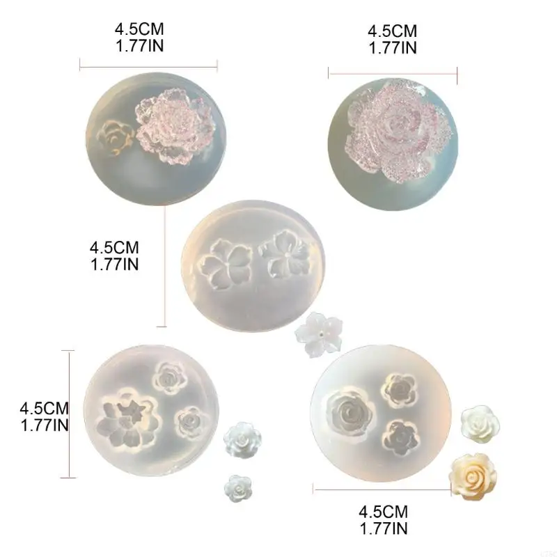 U75C 실리콘 DIY 초콜릿 곰팡이 디저트 곰팡이 꽃 모양의 케이크 장식 도구 실리콘 재료 부엌 DIY 베이킹