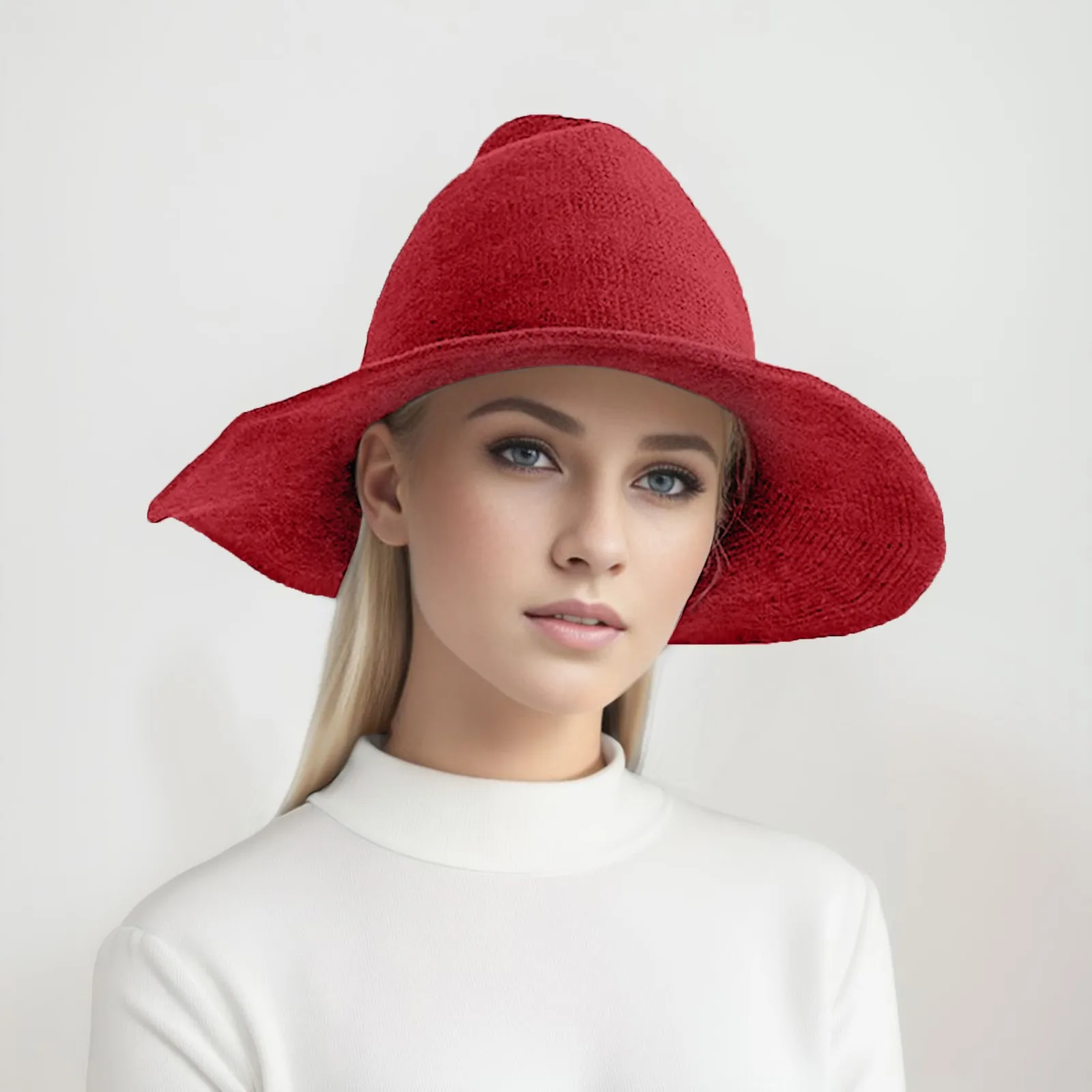 Nieuwe Mode Breien Herfst Winter Emmer Hoeden Halloween Heksenhoed Vrouwen Wollen Gebreide Muts Geschenken Grappige Puntige Cosplay Cap Femme