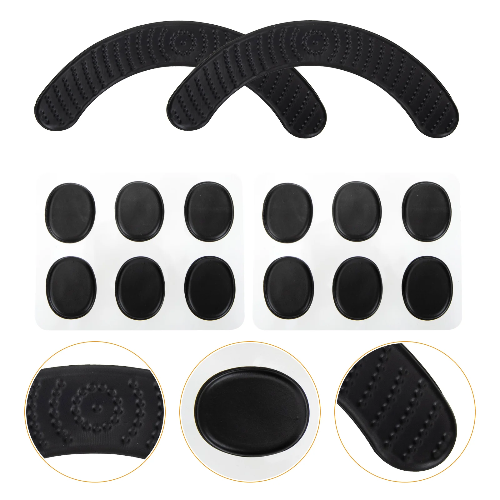 

14 Pcs Drum Dampeners Stickers Mute Cushions Gel Supplies Dampening Pads Black for Mats