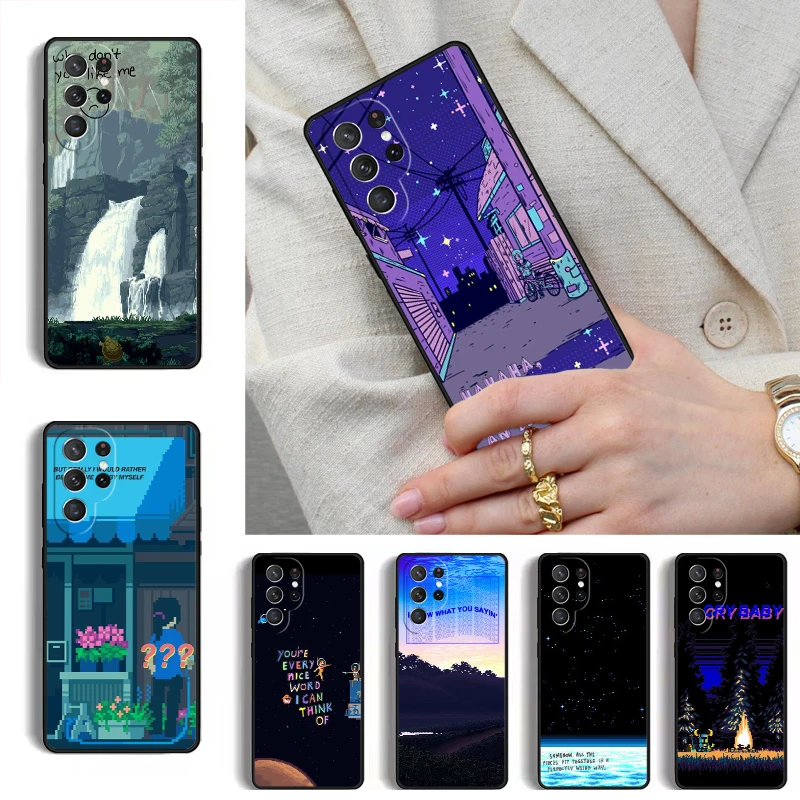 pixel art Phone Case for Samsung Galaxy S26 S25 Ultra S24 S23 S22 S21 Plus Note 10 Bumper Cover