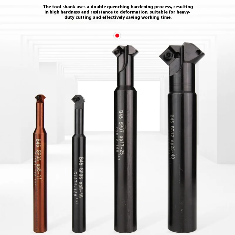 CNC 45 Degree Chamfering Tool Bar Upper And Lower Inner Hole Chamfering 90 Degree Forward Reverse Removing Burrs In Metal Holes