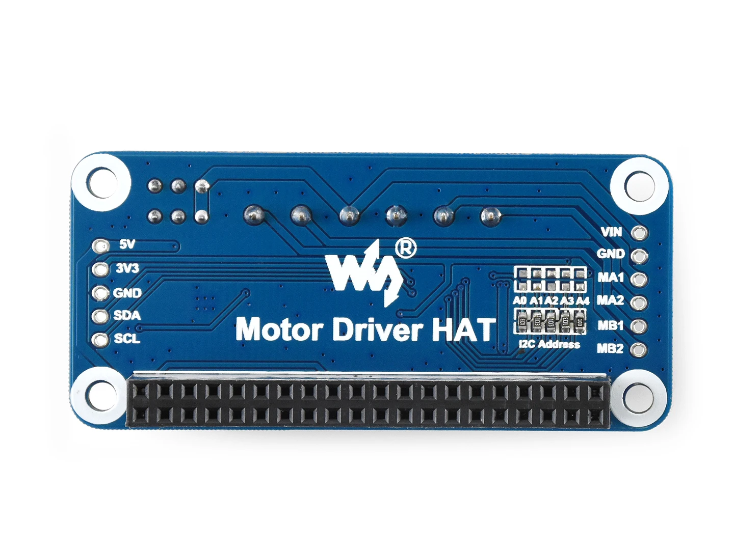 Waveshare I2C Interface Motor Driver HAT for Raspberry Pi Onboard PCA9685 Chip TB6612FNG Dual H-bridge