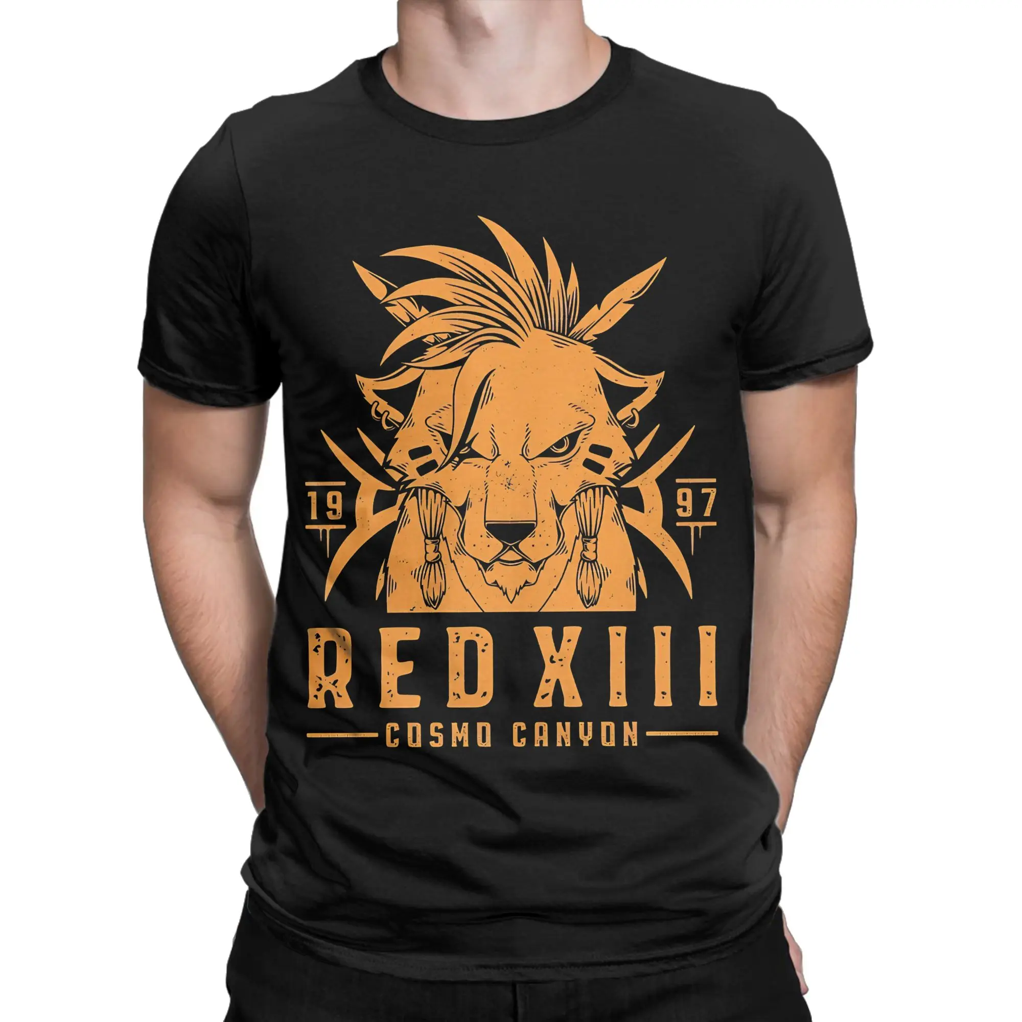 Retro Video Game Graphic Funny 100% Cotton T-Shirt Final Fantasy Tops Tees For Men