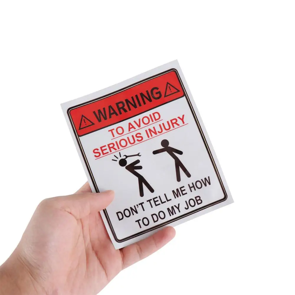 2PCS Serious Reflective Warning Car Sticker Waterproof Dont Tell Me How To Do My Job