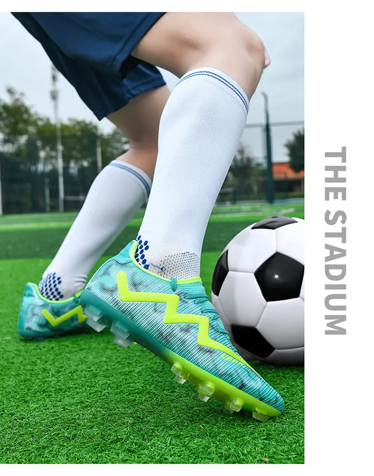 Original Marke blau Herren profession elle Fußballs chuhe Rasen rutsch feste Fußballs chuhe für Männer Schnürung Low Cut Fußball Turnschuhe männlich – Detail 16