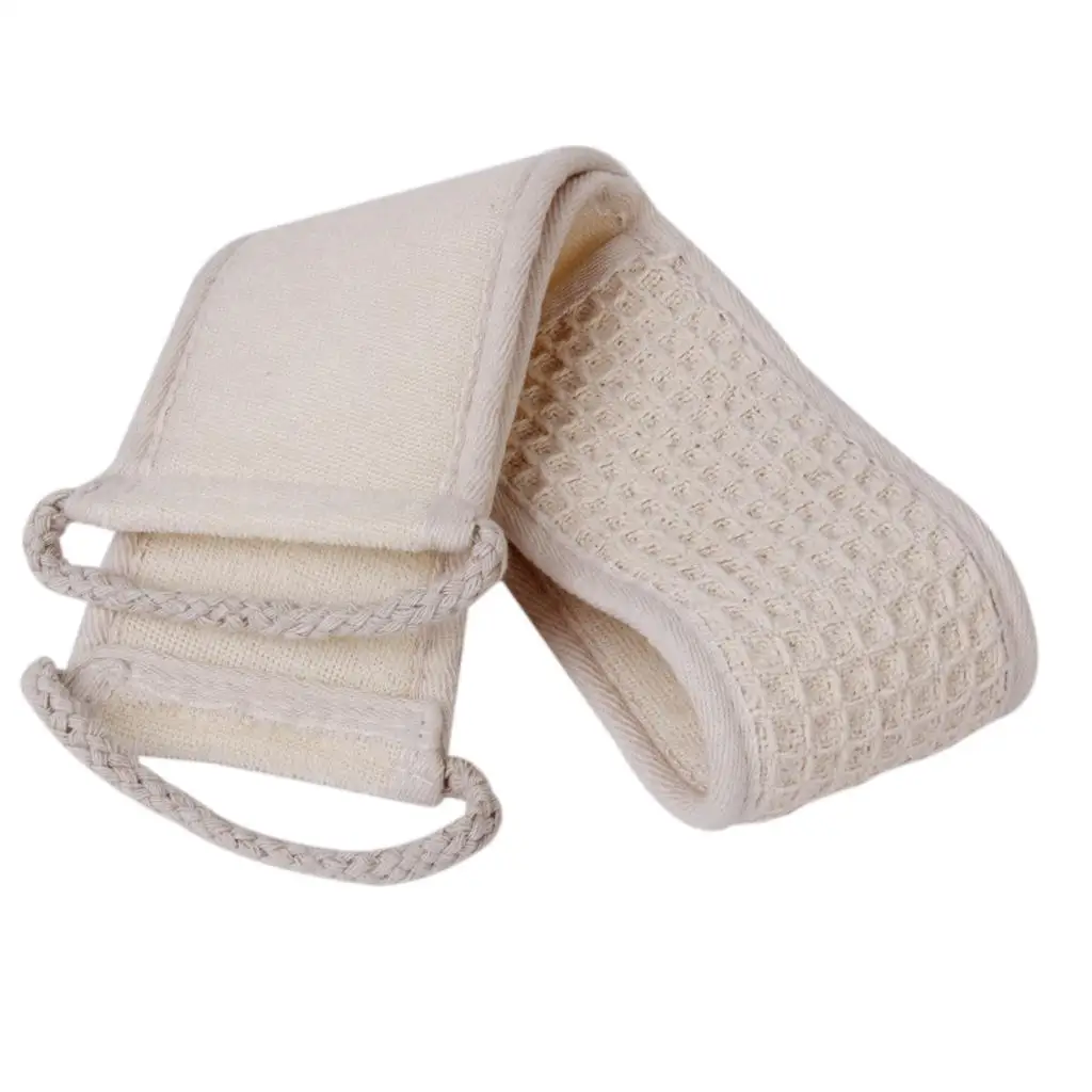 Soft Long Washcloth for Back Shower Bath Strap Sponge with Handle for Skin Stimulation and Easy Scrubbing