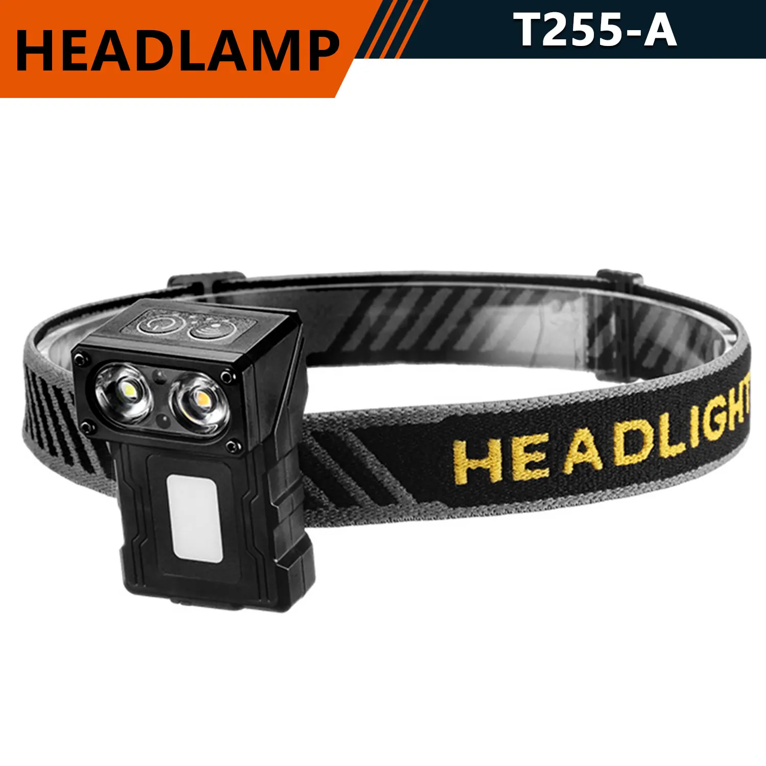 

180° Rotating Headlight Cap Clip Headlamp - USB Magnetic Charging, White/Warm Light EDC Multi-Tool for Camping & Fishing