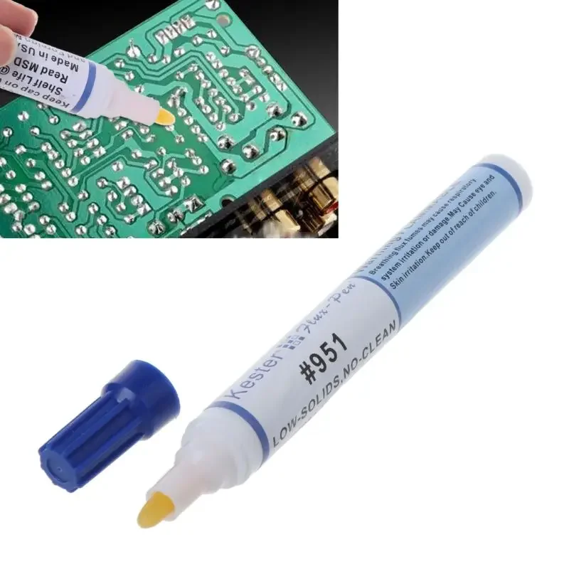 1pcs 10ml No Clean Solder Flux Pen Solid Low Power For DIY No Clean 1.5 Cm X 14 Cm Non-Corrosive Soldering Flux