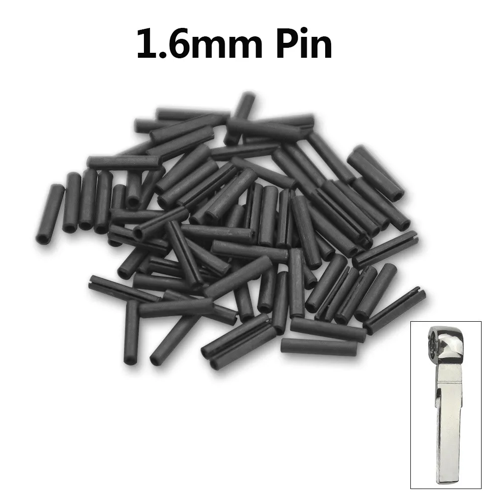 100pcs/lot Car Key PIN 1.6MM/1.7MM Remote Control Key Blank Fixed for KD Xhorse Folding Remote Key Blade L:8MM D:1.6MM/1.7MM