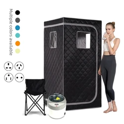 Large Size Sauna Room Household Steam Room Beneficial Skin 1600W 4.0L Generator Slimming Bath SPA Health for Home with Chair