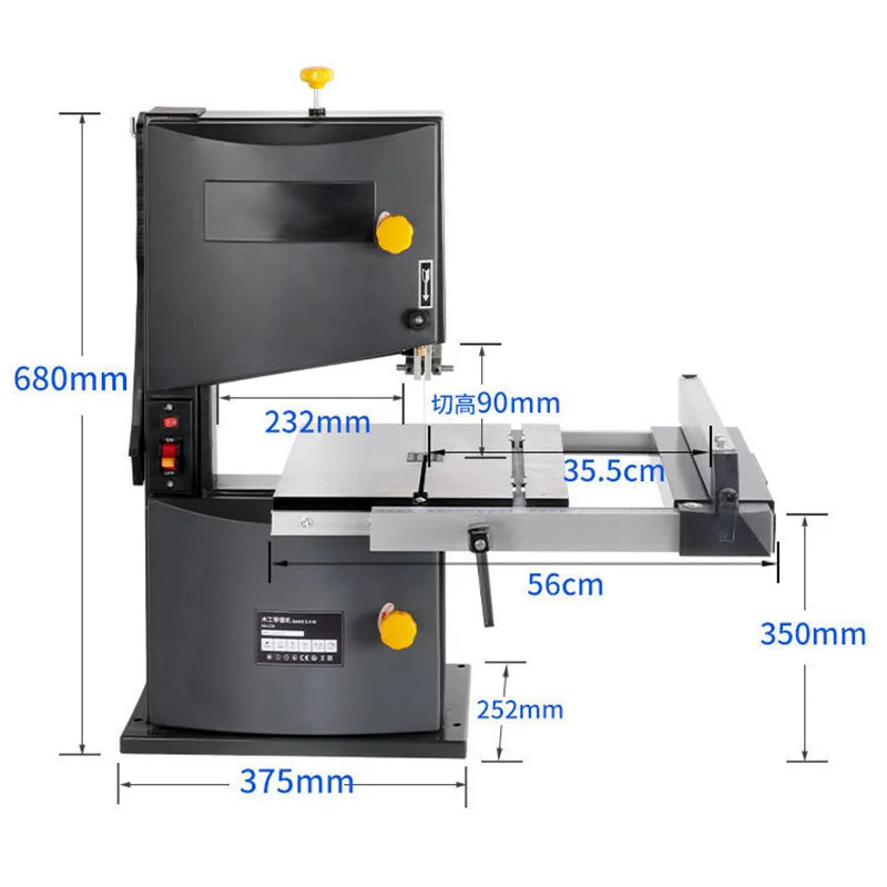 

Brand new 9 Inch 550W Band Sawing Machine Woodworking Wire Cutting Machine Household Jigsaw Woodworking Saw for Precisio