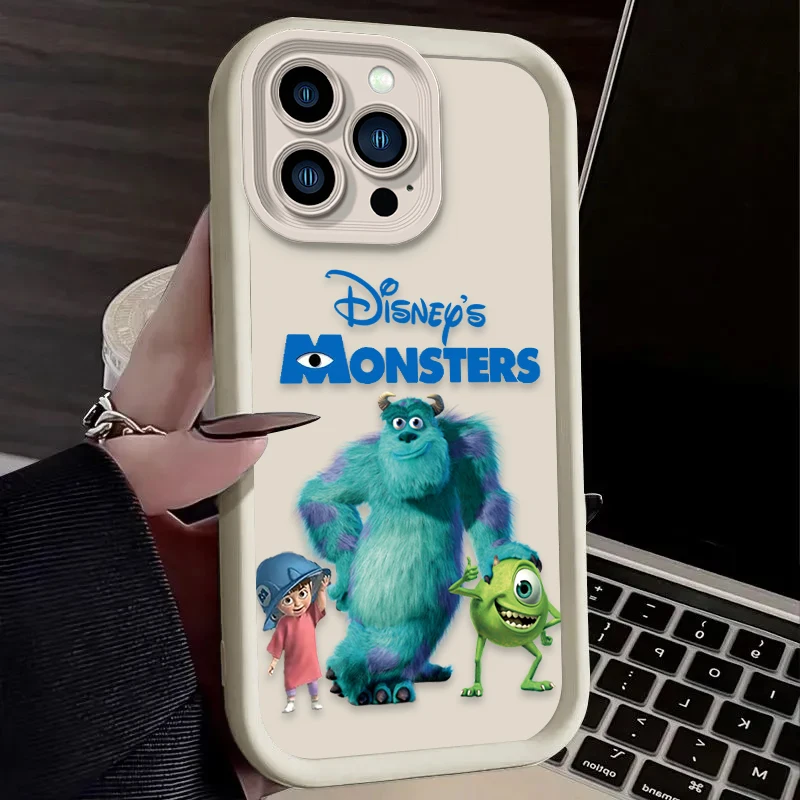 Funda blanda Disney Monsters University para iPhone 16 16E 15 14 13 12 11 Pro Max X XS X S Max XR SE 2020 SE4 7 8 cubierta a prueba de golpes