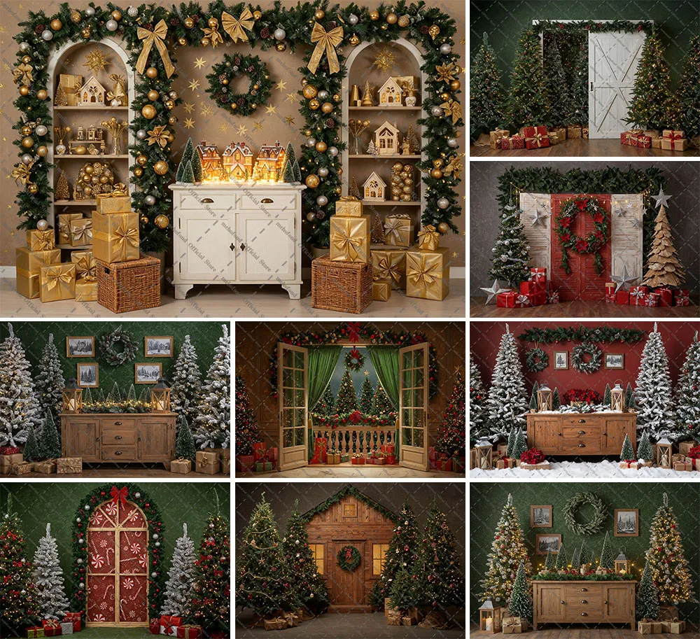 

Фон для фотосъемки Mehofond, Рождество, винтажное дерево, ферма, лес, рождественская вечеринка, детский семейный портретный декор, фон для фотостудии