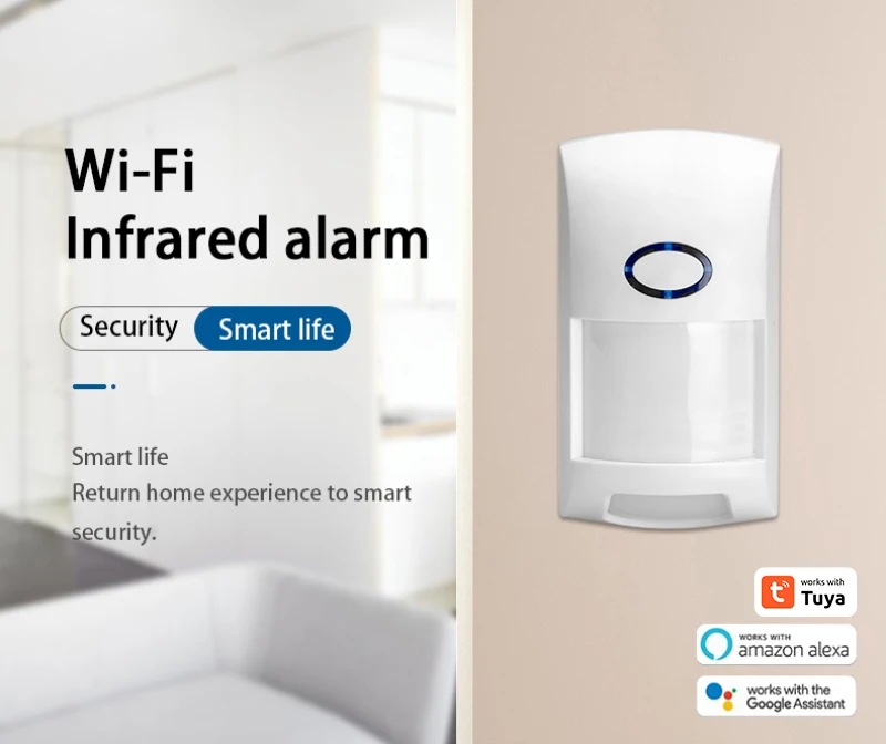 Tuya Smart WiFi Infrared Detectors Outdoor Wireless PIR Alarm Motion Sensor Compatible With Tuya/Smart Life APP Home Smart Apply