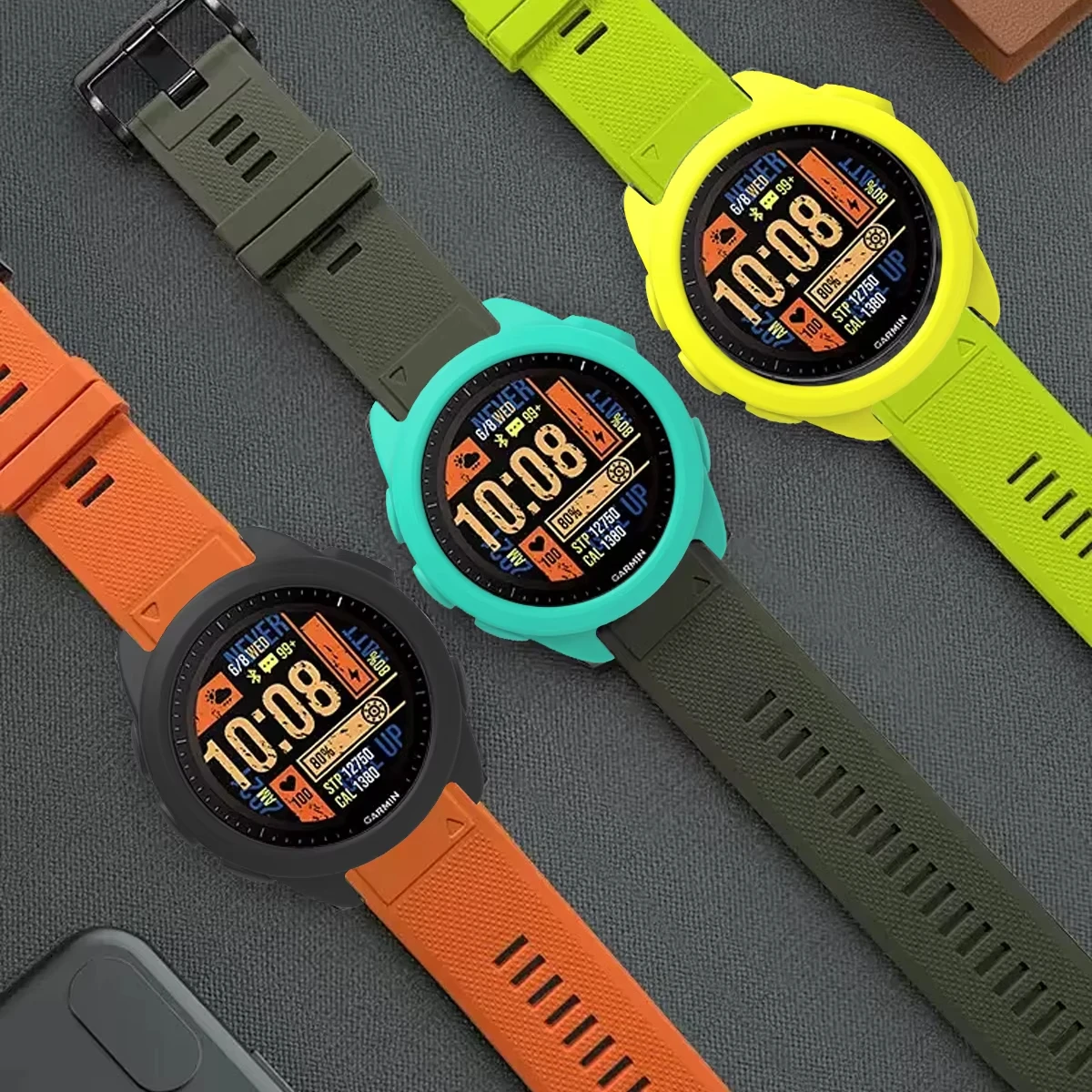 Uhrengehäuse Schutzhülle für Garmin Forerunner 165, Smartwatch, weiches Silikon, Displayschutzfolie, Zubehör