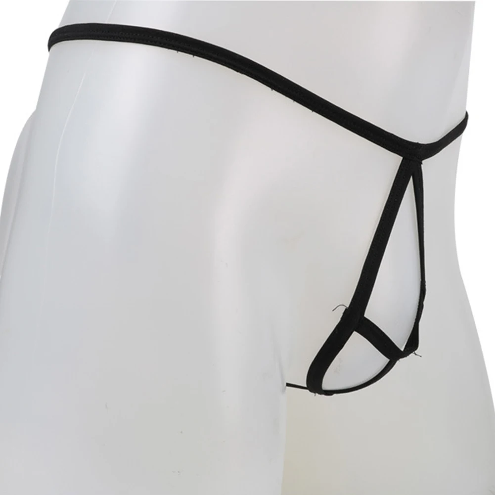 ملابس داخلية مثيرة للرجال ملابس داخلية جي سترينج للارتداء اليومي مناسبة لجميع المواسم أسود عادي الطول بلون موحد #3