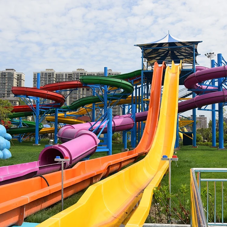 Outdoor Amusement Park Equipment Fiberglass Water Slide Parts for Aquapark Water Parkpromote sales