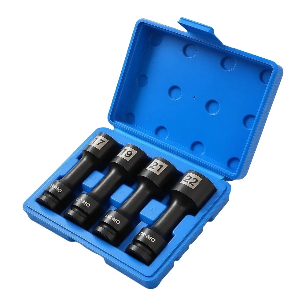 for Blue Tire Socket Set High Strength Steel Compact Lightweight Design Standard Air Tool Fit For Roadside Repairs