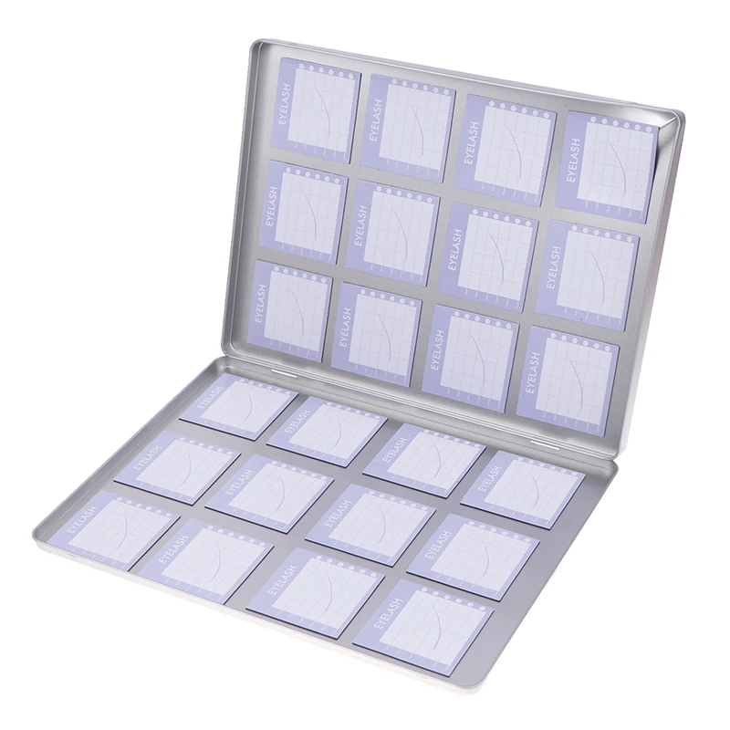 Empty Magnetic Fake Eyelash Storage Box With 24 Diskettes False Eyelash Holder Case Container Travel Pallet Lash Holder