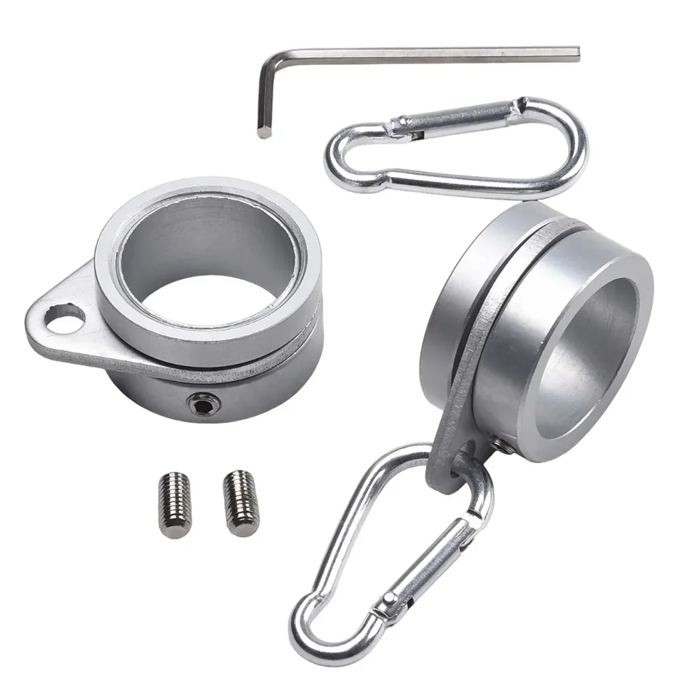 Lot De 2 Anneaux Rotatifs 360° Pour Mât De Drapeau En Aluminium – Anti-Enroulement, Fixation Solide Et Facile Pour Jardin, Maison & Extérieur