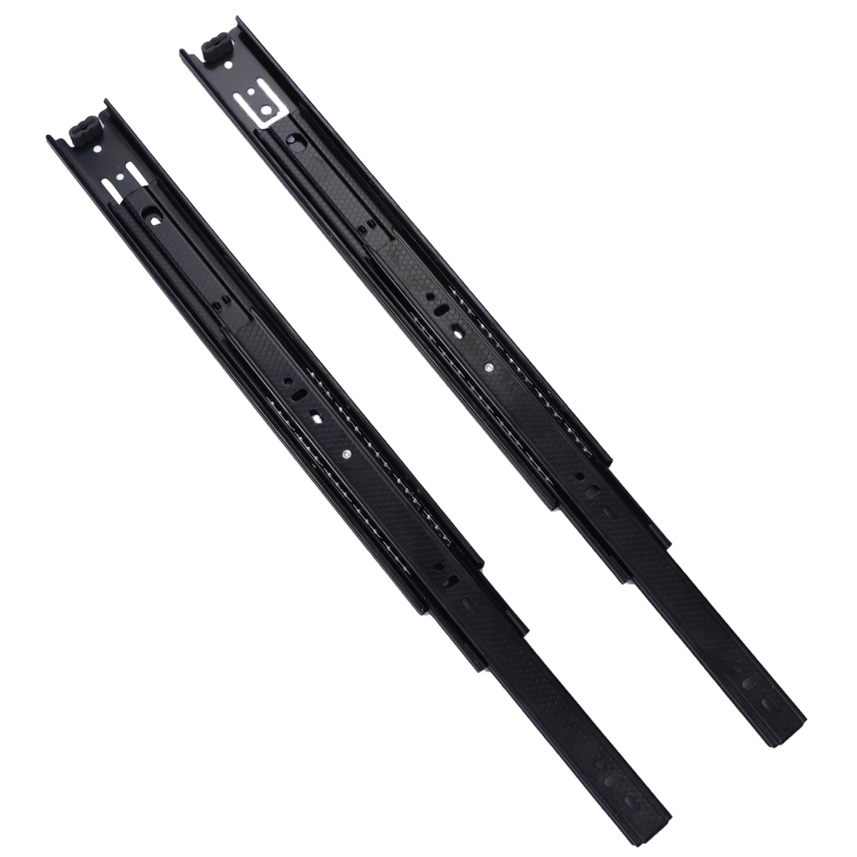 

Full Extension Steel Ball Drawer Slides Heavy Duty Furniture Rails Close Damping Cabinet Track Black Coated