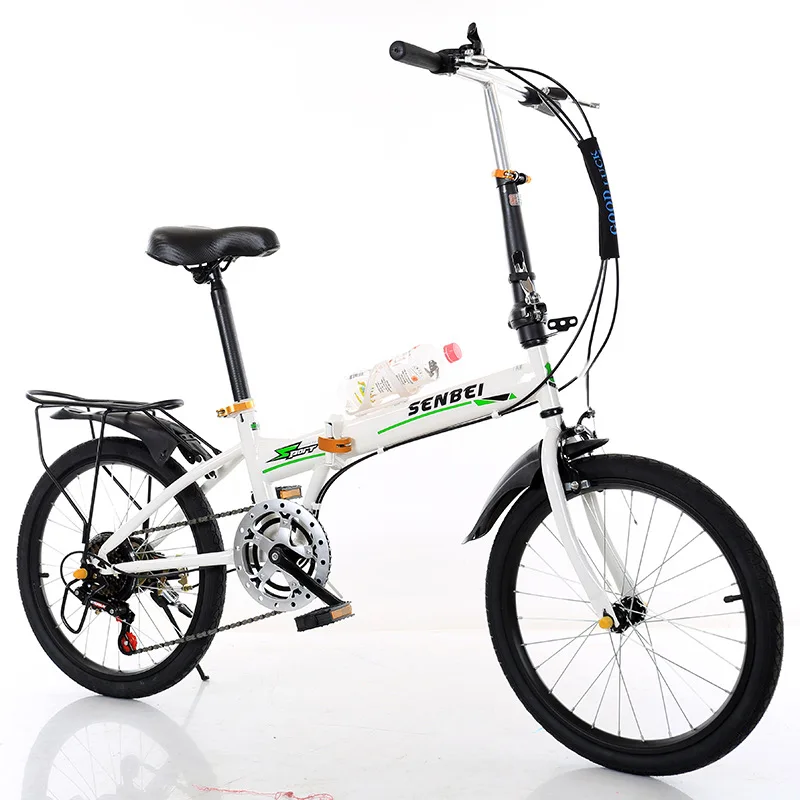 

20-inch Folding Geared Bicycle Unisex Adult Student Lightweight Portable Leisure Bike Factory Wholesale
