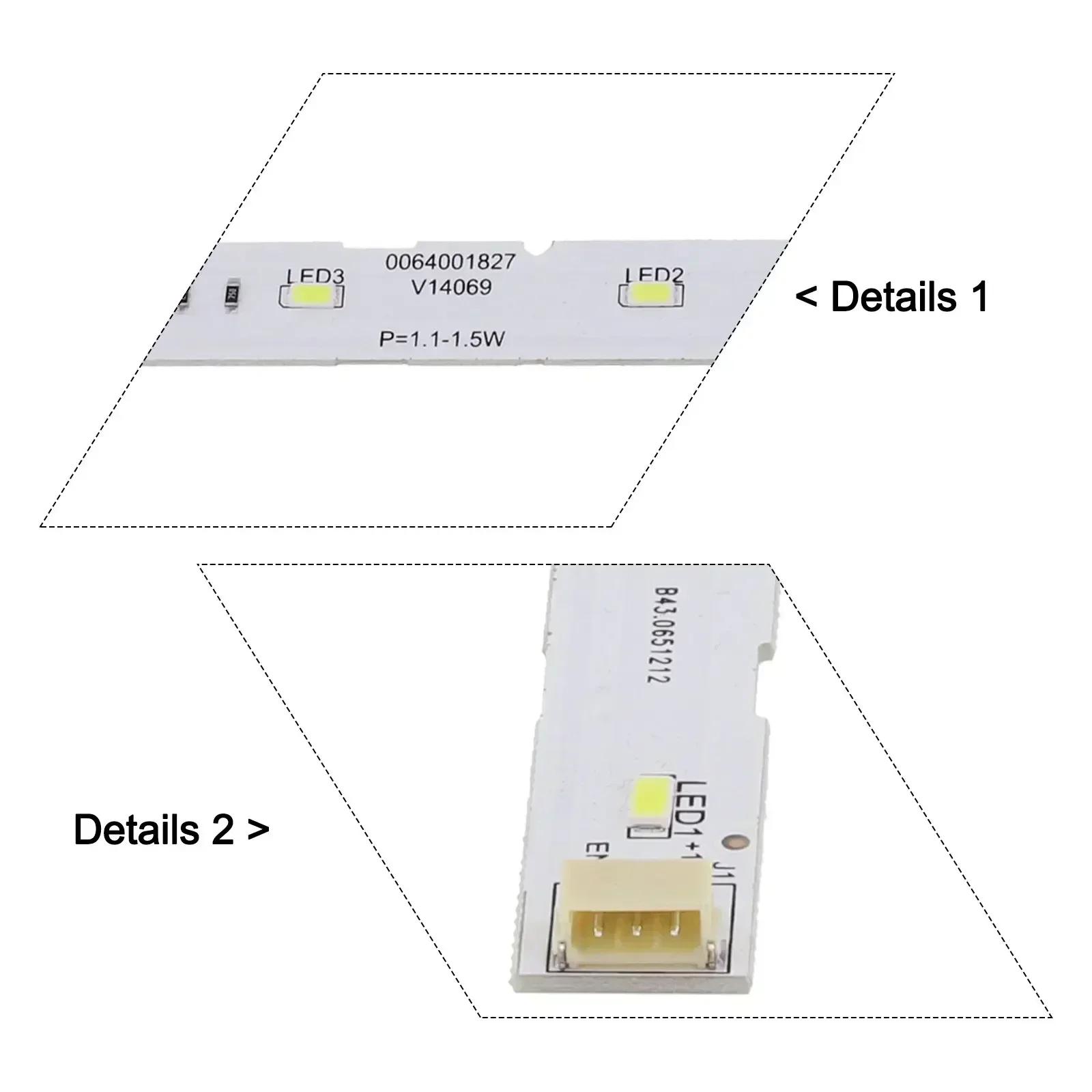 

LED Light Bar for Haier Refrigerator Model BCD575WDBI 0064001827 Replacement Part Providing Brighter Interior Lighting