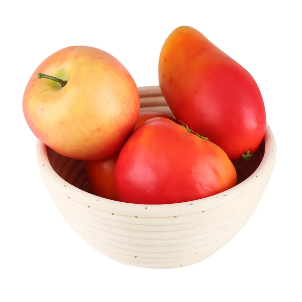 Washable Baking Bowl Round Deep Bowl Thickened Bread Container Breathable Hollow Cane Splint Dough Rising Bowl