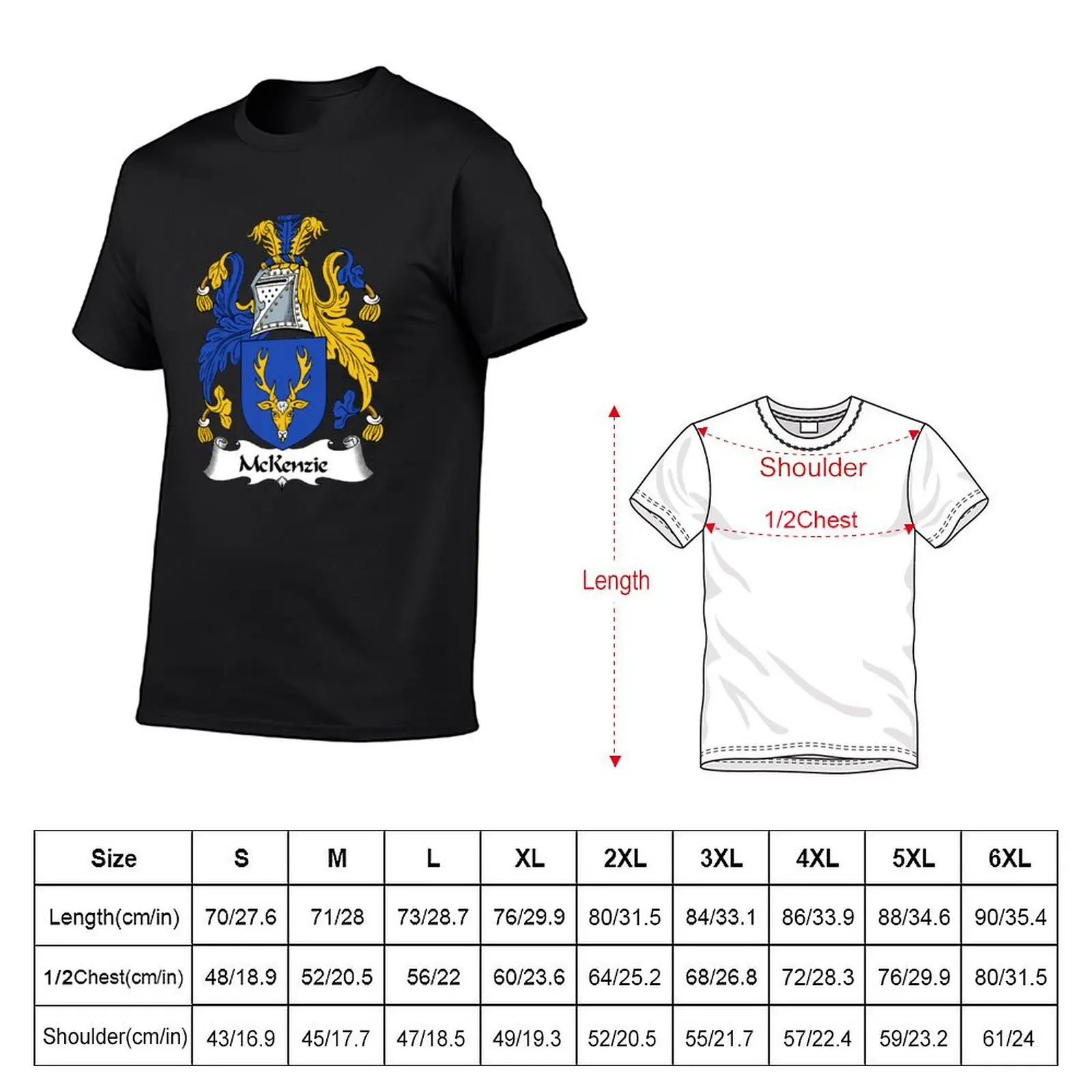 McKenzie Coat of Arms / McKenzie Family Crest T-Shirt anime t shirts shirts graphic graphic tee shirt oversized t shirts for men